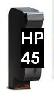 HP45 Black recycled Refill schwarz 42ml