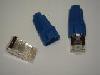 10er Pack RJ-45-Stecker+Schutzh�llen blau geschirmt