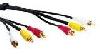 3x Cinch Audio Video Kabel AV 3 GOLD Stecker 5m