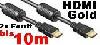 HDMI Anschlusskabel Gold 2*19pol. Stecker 10mtr.