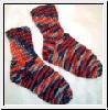 Kindersocken Gr. 20/21 rot-lila gekringelt
